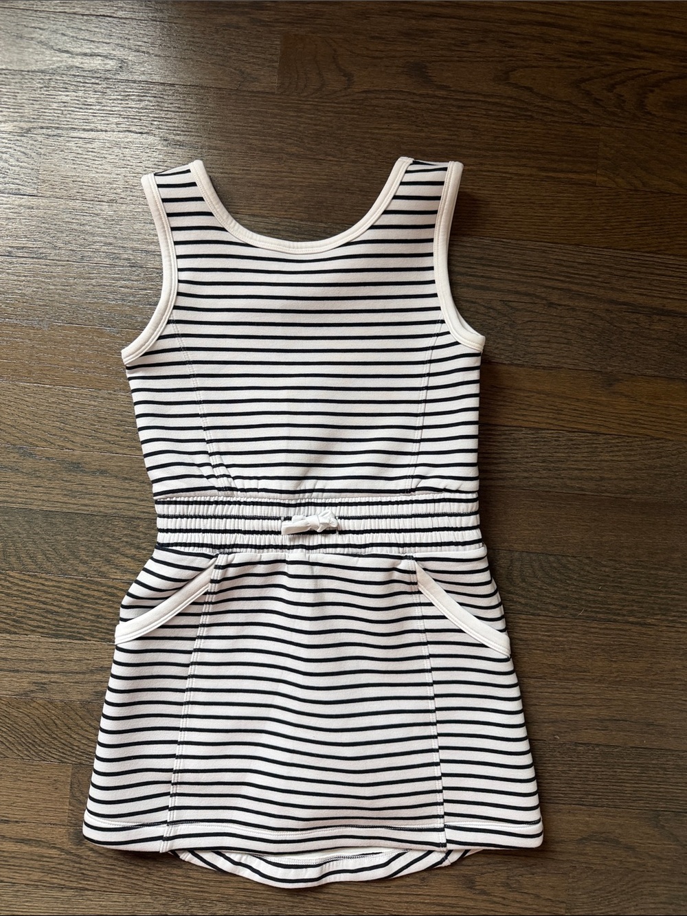 Abercrombie Kids Striped Tank Skort Dress - White & Black 7/8